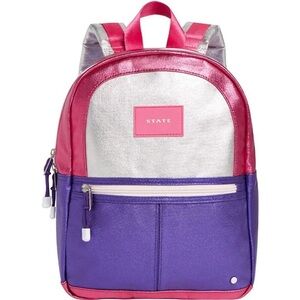 New STATE Bags Kane Mini Kids Backpack Metallic Pink Purple